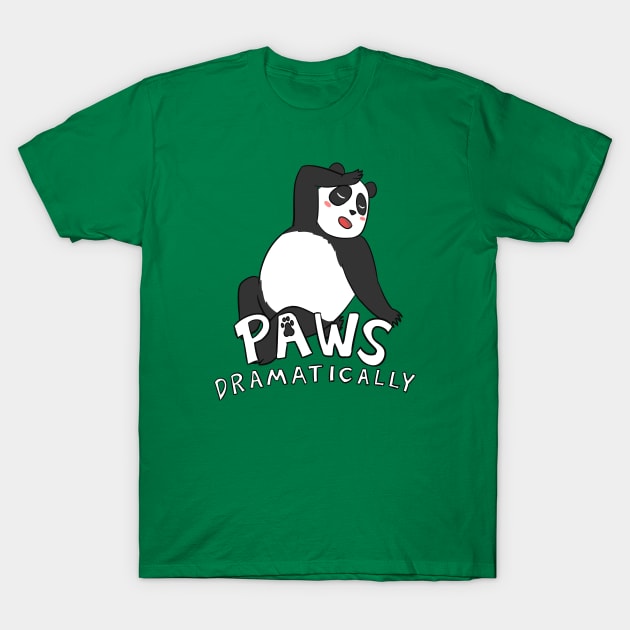 Paws Dramatically Panda with Paw T-Shirt by daywears